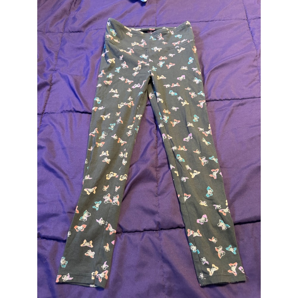 SO Goods for Life Girls Gray Butterfly Print Cotton Leggings Size S 7 K126902